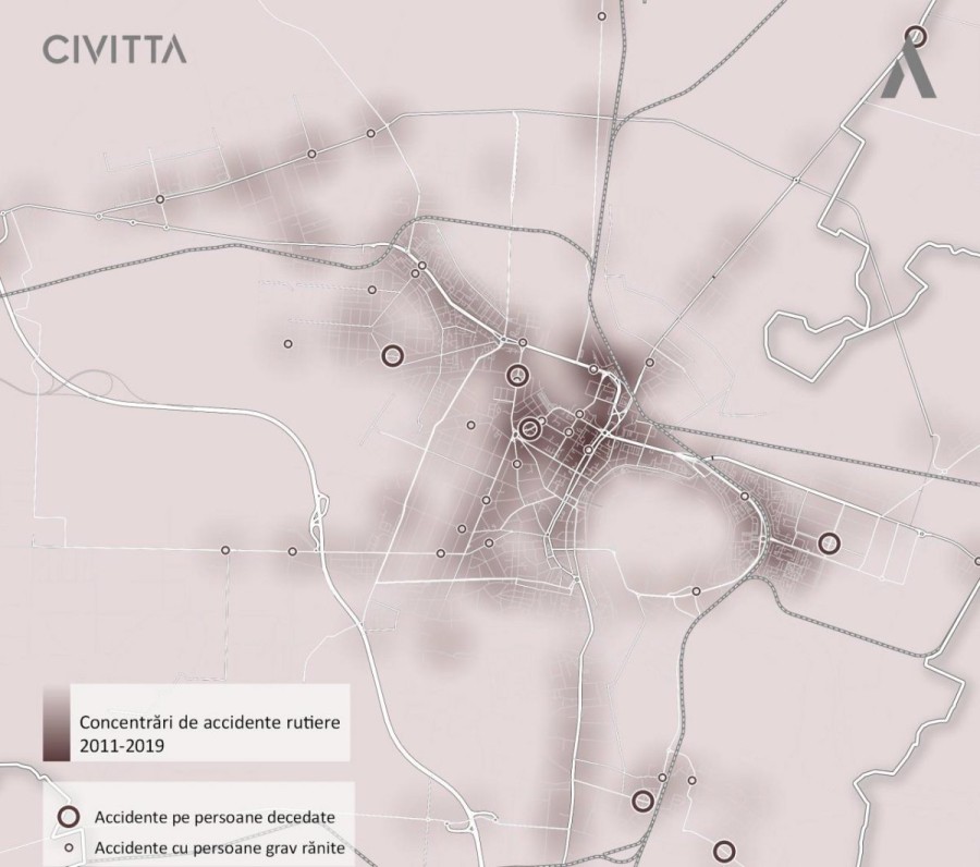 Harta accidentelor: care au fost în anii trecuţi cele mai periculoase străzi din municipiu