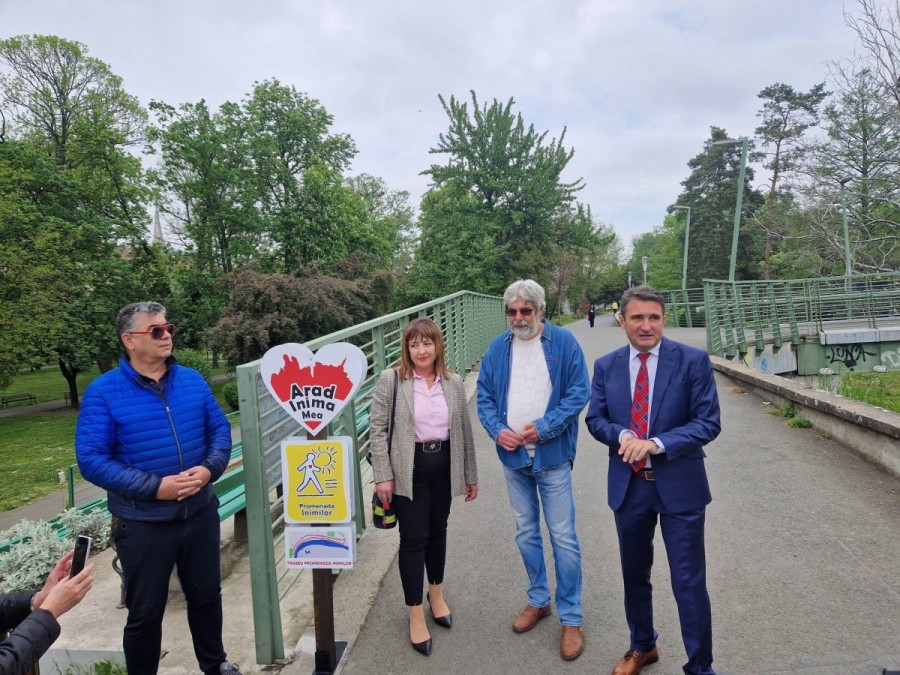 La Arad a fost inaugurată Promenada inimilor