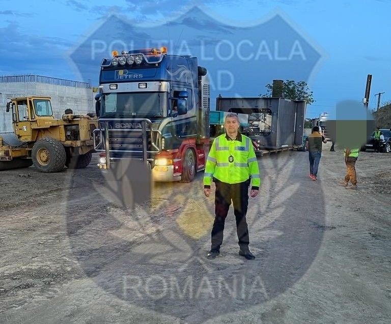 Transport agabaritic însoţit de Poliţia Locală