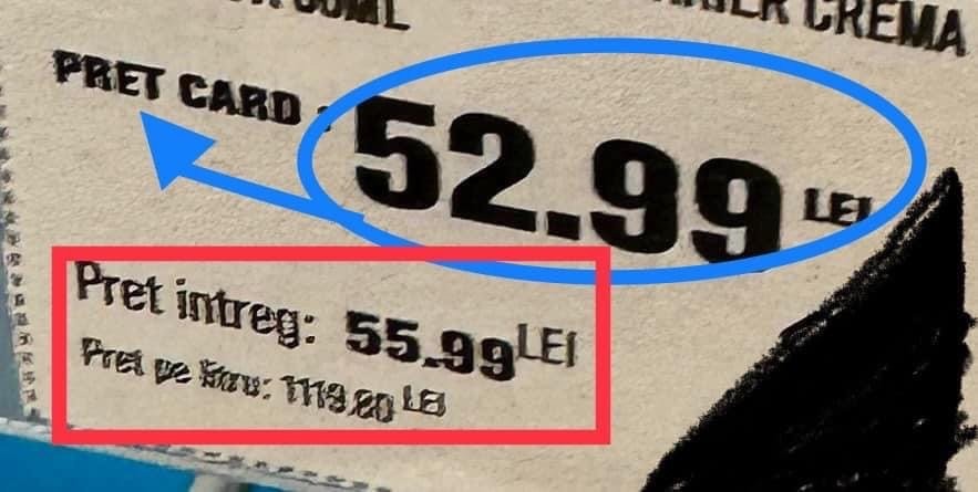 Preţuri clare şi neechivoce: atât preţul întreg, cât şi cel redus trebuie să aibă aceleaşi caractere de font, culoare şi mărime
