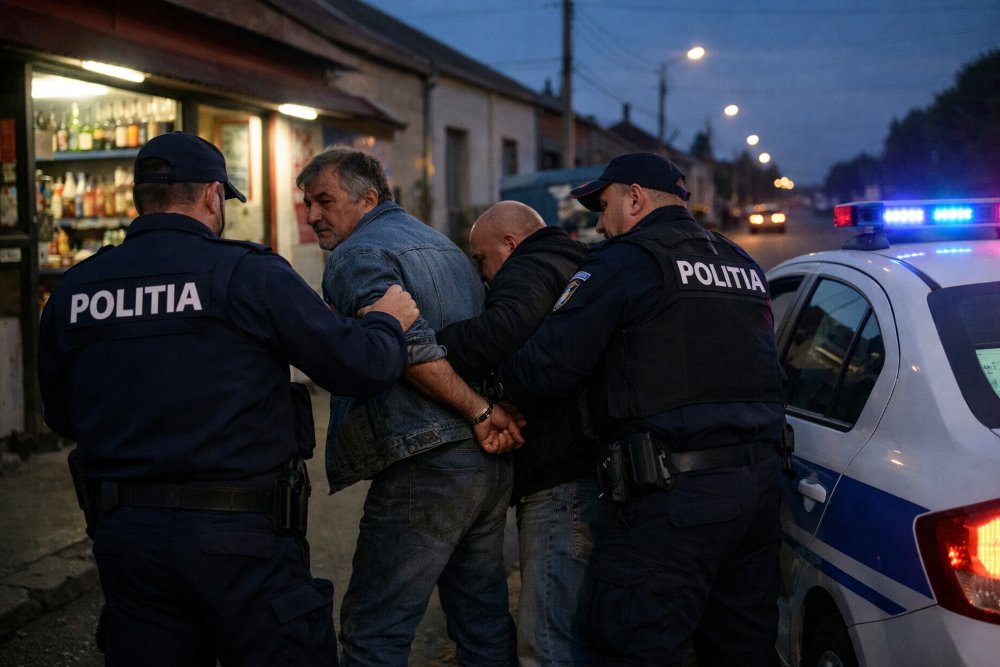 Bețivi cu briceag; doi bărbați din Sântana au fost reținuți pentru amenințare